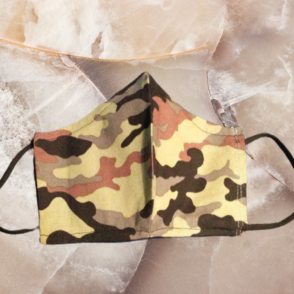 Camouflage Print Face Mask